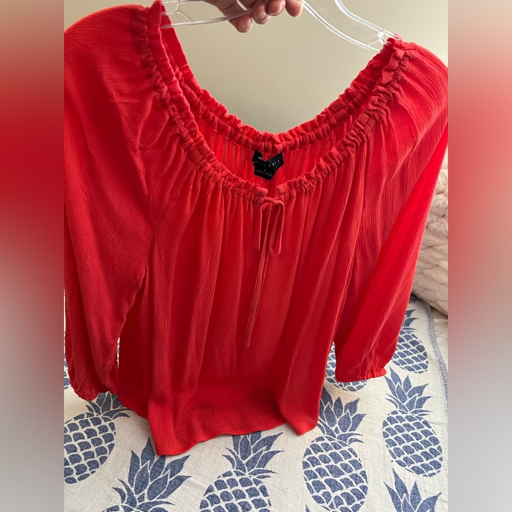 NWOT Sanctuary blouse , coral , size S
